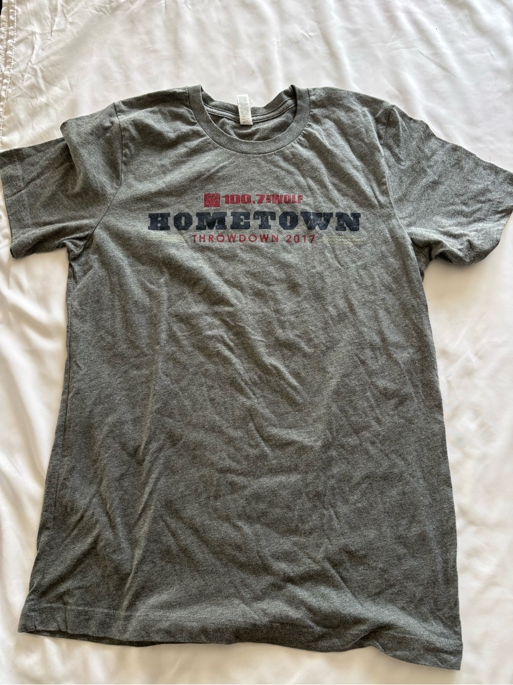 Bella Canvas Gray Crewneck Concert T-Shirt Size M